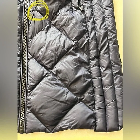 Michael Kors Packable Down Fill Dark Blue Puffer Coat Long Winter Jacket Size XS - Picture 5 of 16
